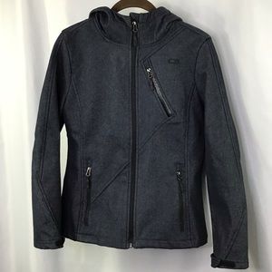 CB Sports Stretch Denim look hooded lined jacket